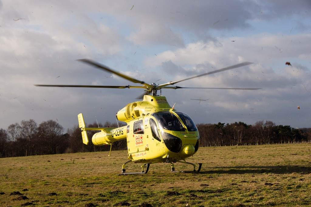 New Yorkshire Air Ambulance Helicopter Takes Flight Filey